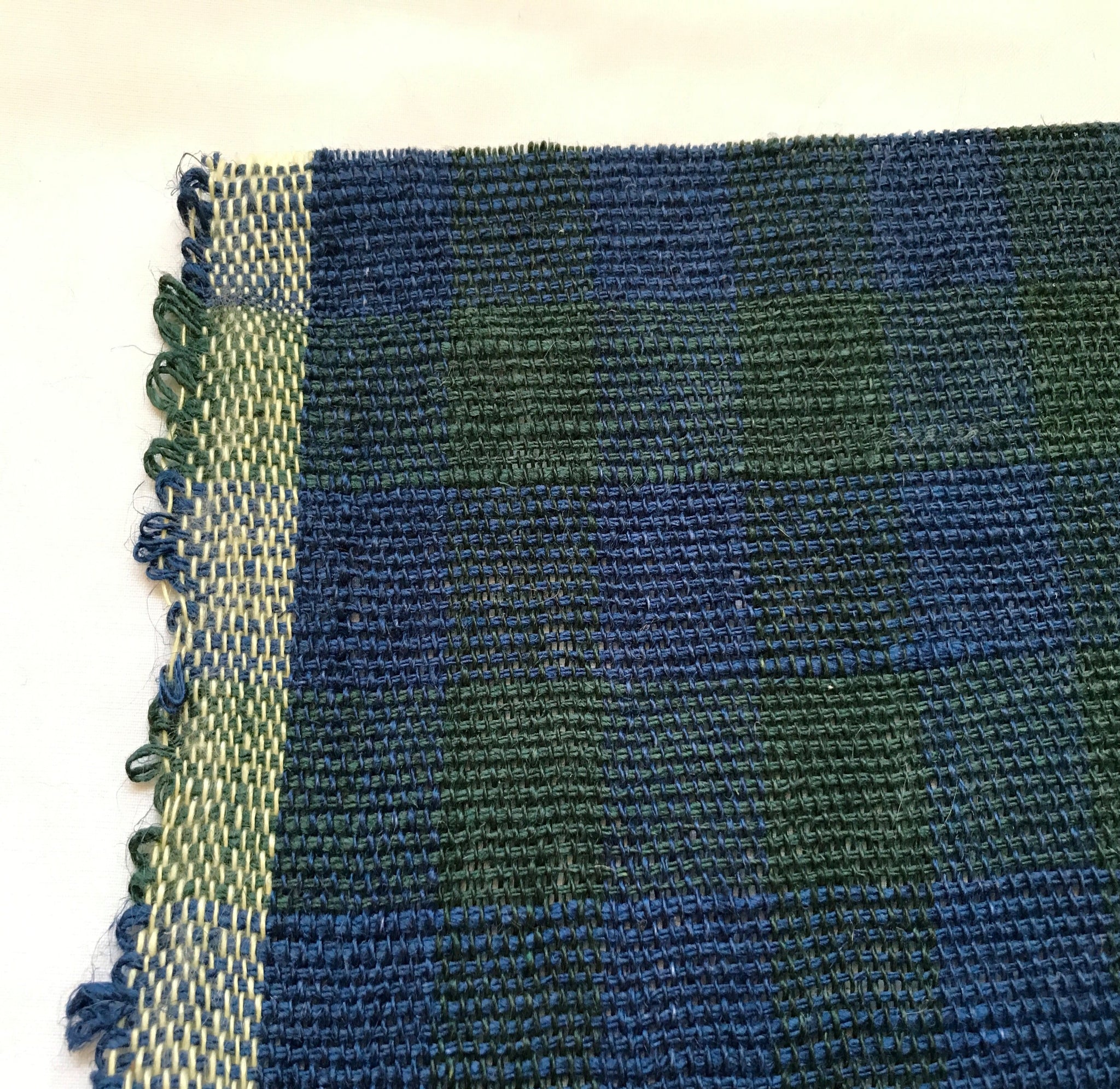 Handwoven Blue/Green chequered