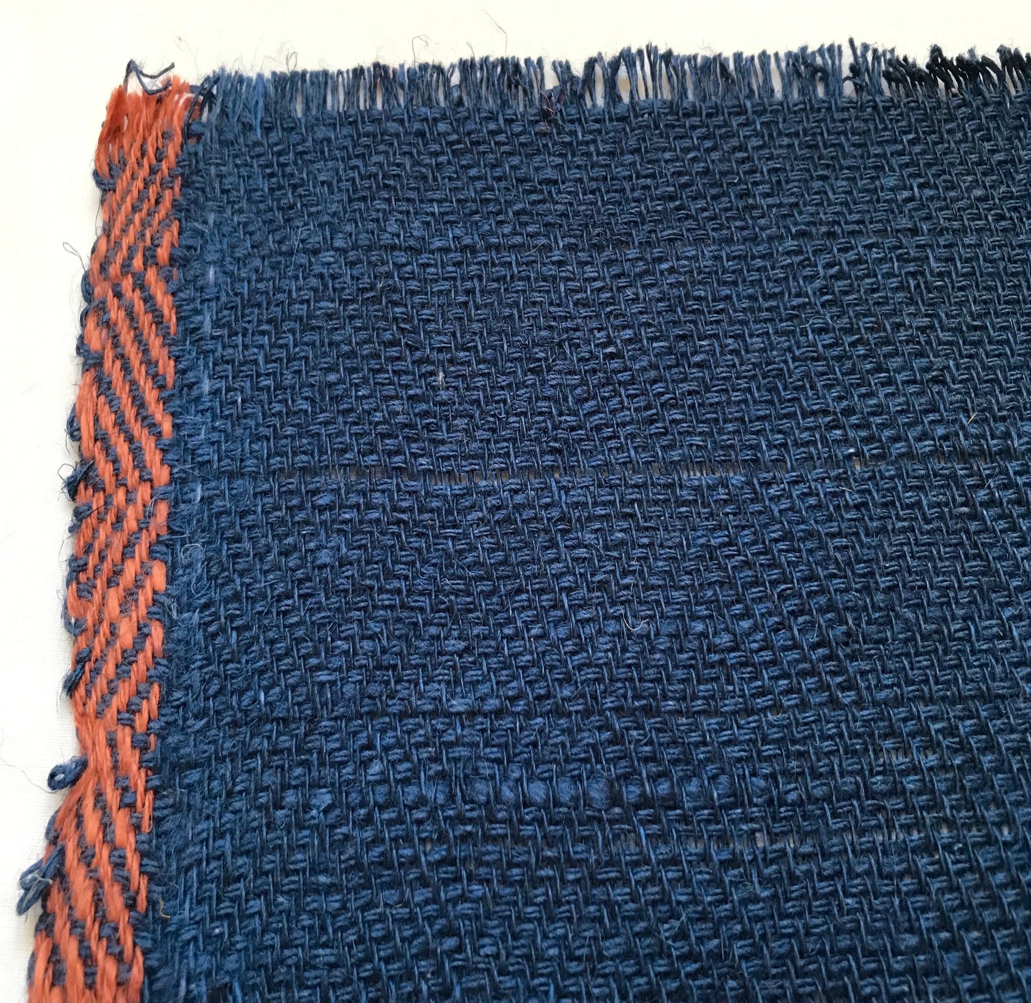 Handwoven Blue diamond weave